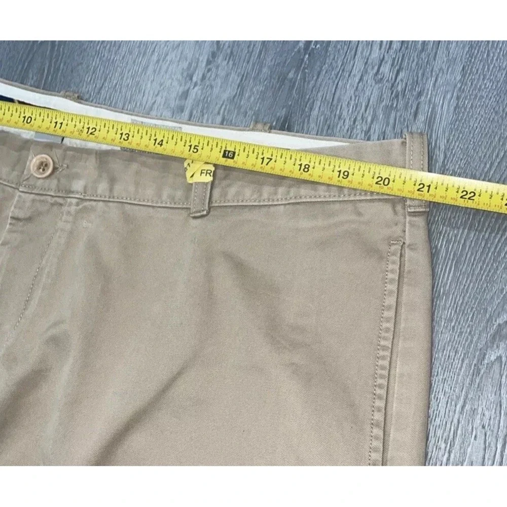 J. Crew Essential Chino Men's Pants Beige Khaki 100% Cotton Relaxed 42 W x 35 In